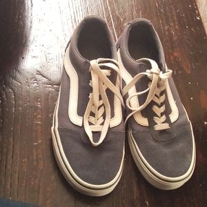 Gray suede Vans off the wall sneakers size 7